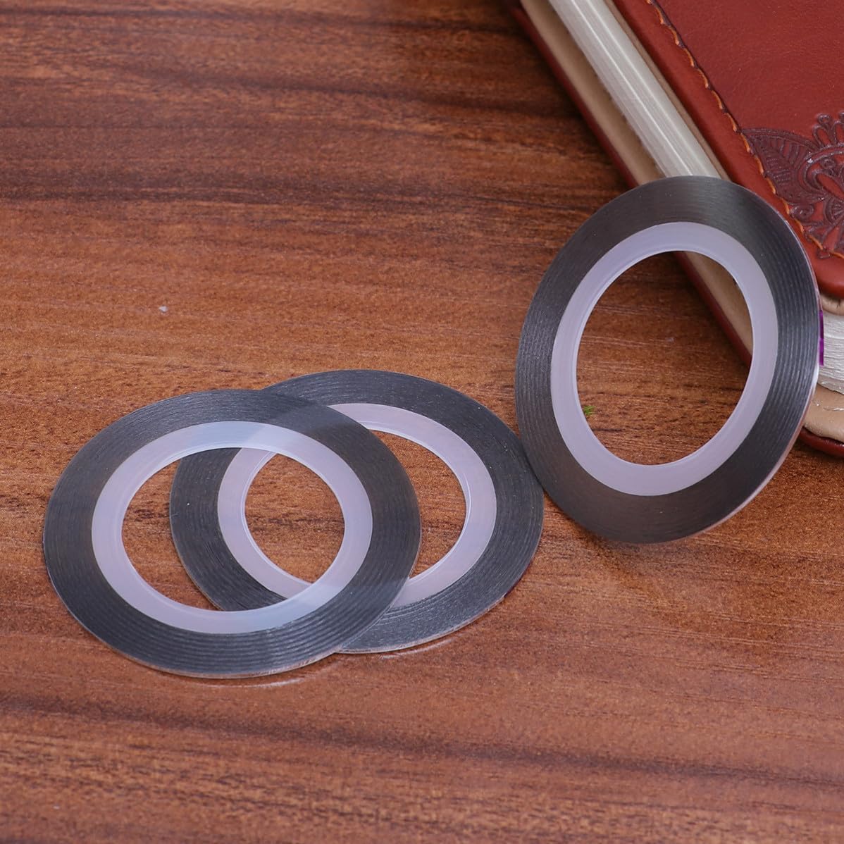 Silver Nail Striping Tape Rolls Adhesive 3pcs Self