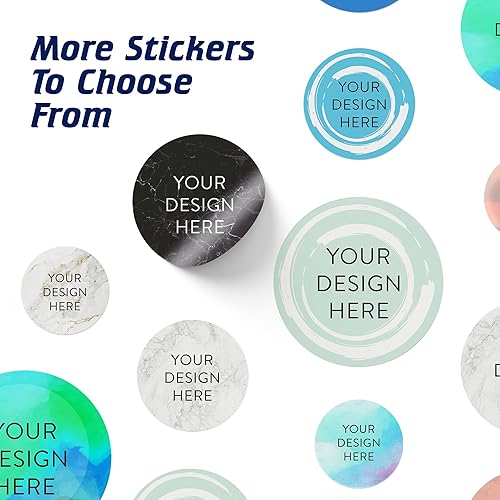 Vista 71 de DayStar Custom Signs & Design - 100 adhesivos de vinilo personalizables, con texto, imagen, diseño y logotipo; adhesivos para logotipo de embalaje