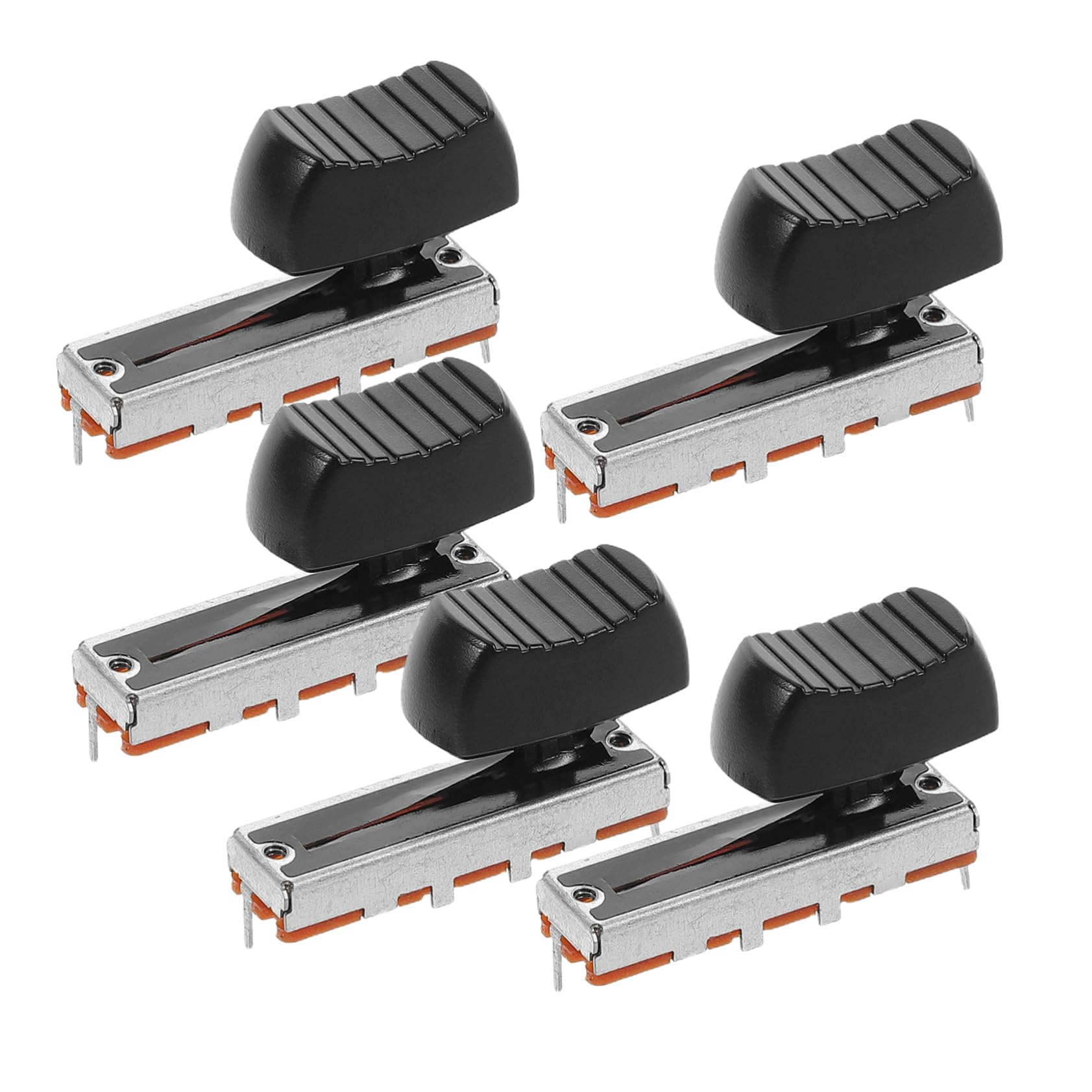 JOINPAYA 5 Sets Flat Push Knobs Slider Shafts Slider Slider Fader Slider Replacement Fader Part Sound Console Knobs Slider Part Slider Slide Knobs Guitar Sound Console Accessory