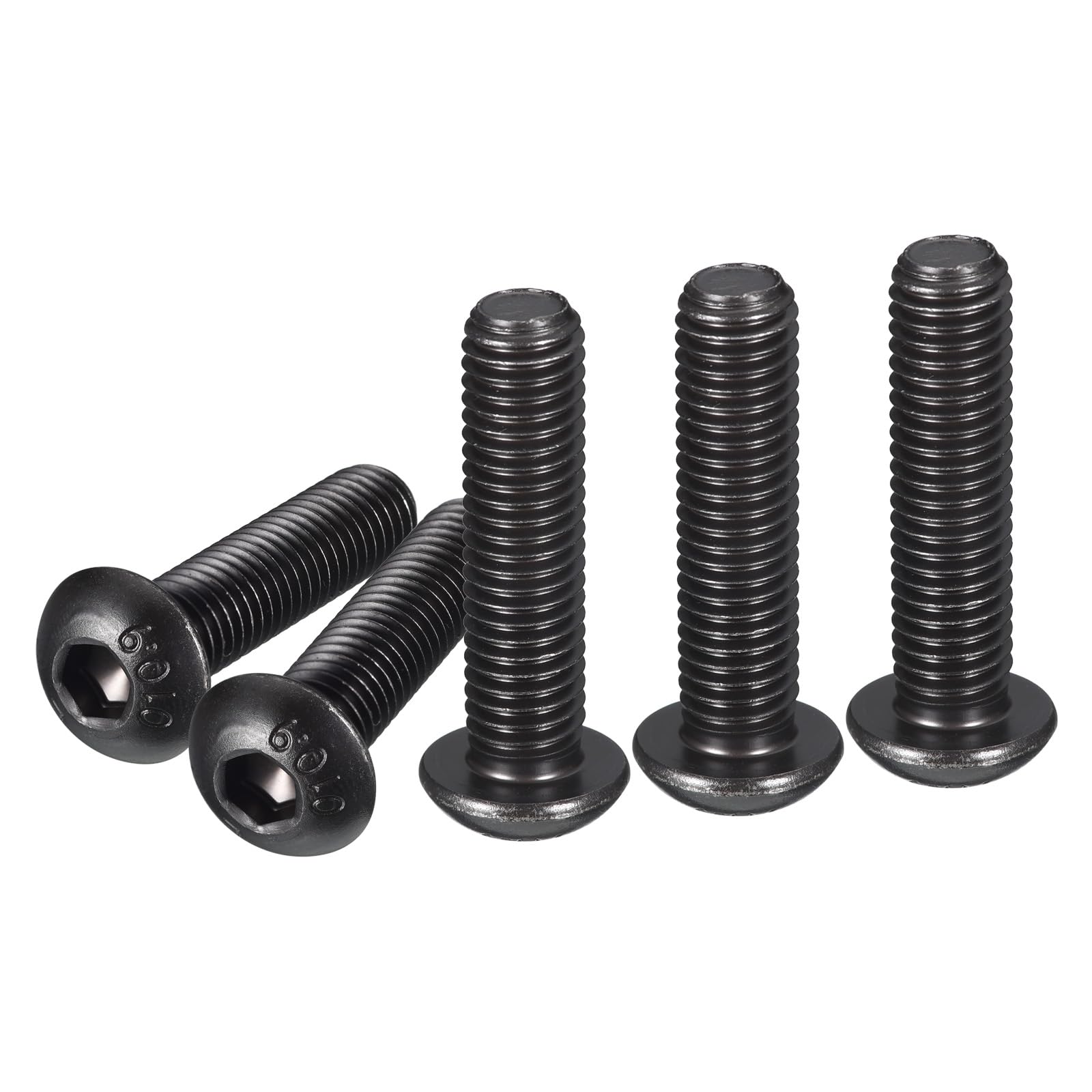 DTGN M10-1.5x40mm Button Head Socket Cap Screws - 10Pack - Good for Machine - Carbon Steel Black Oxide - Hex Drive Full Thread Fasteners