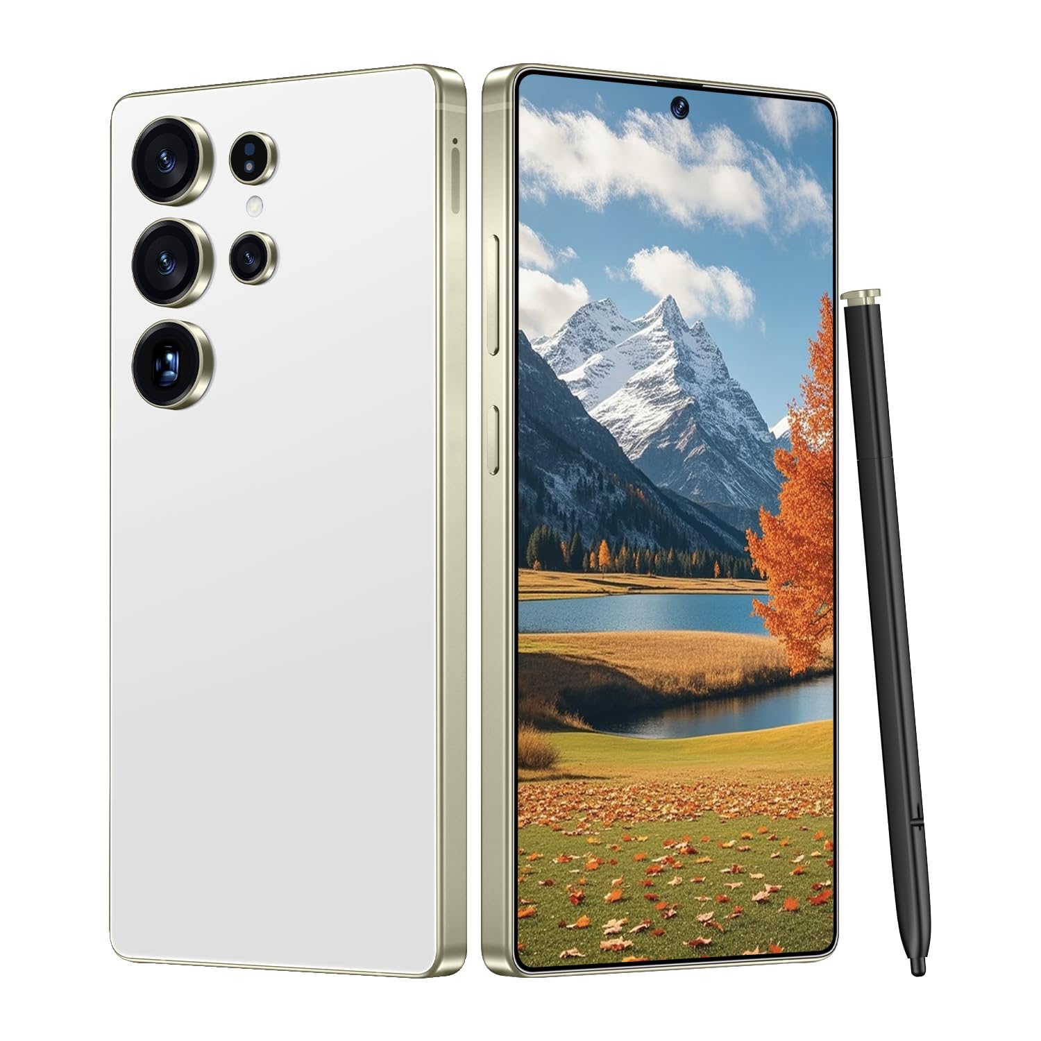 I25 Ultra 8GB RAM+256GB Face Unlock + Stylus | Android 14 System (White)