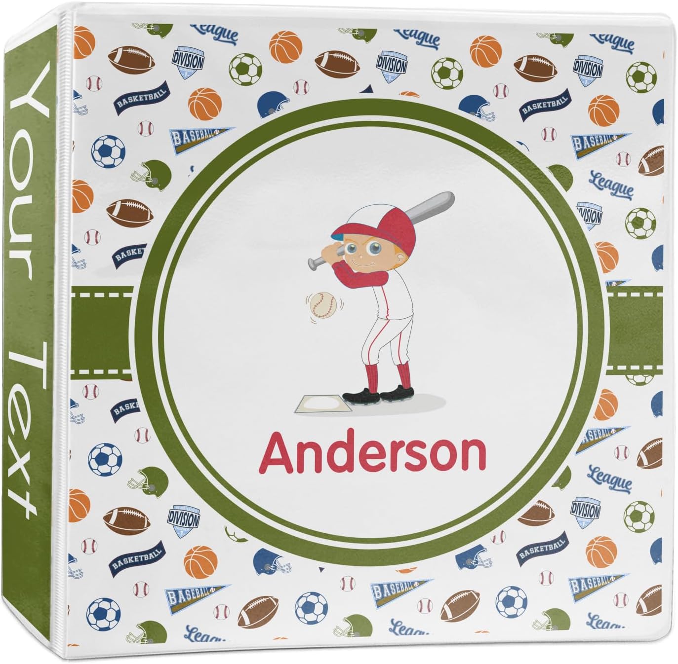 Personalized Sports 3-Ring Binder - 2 inch