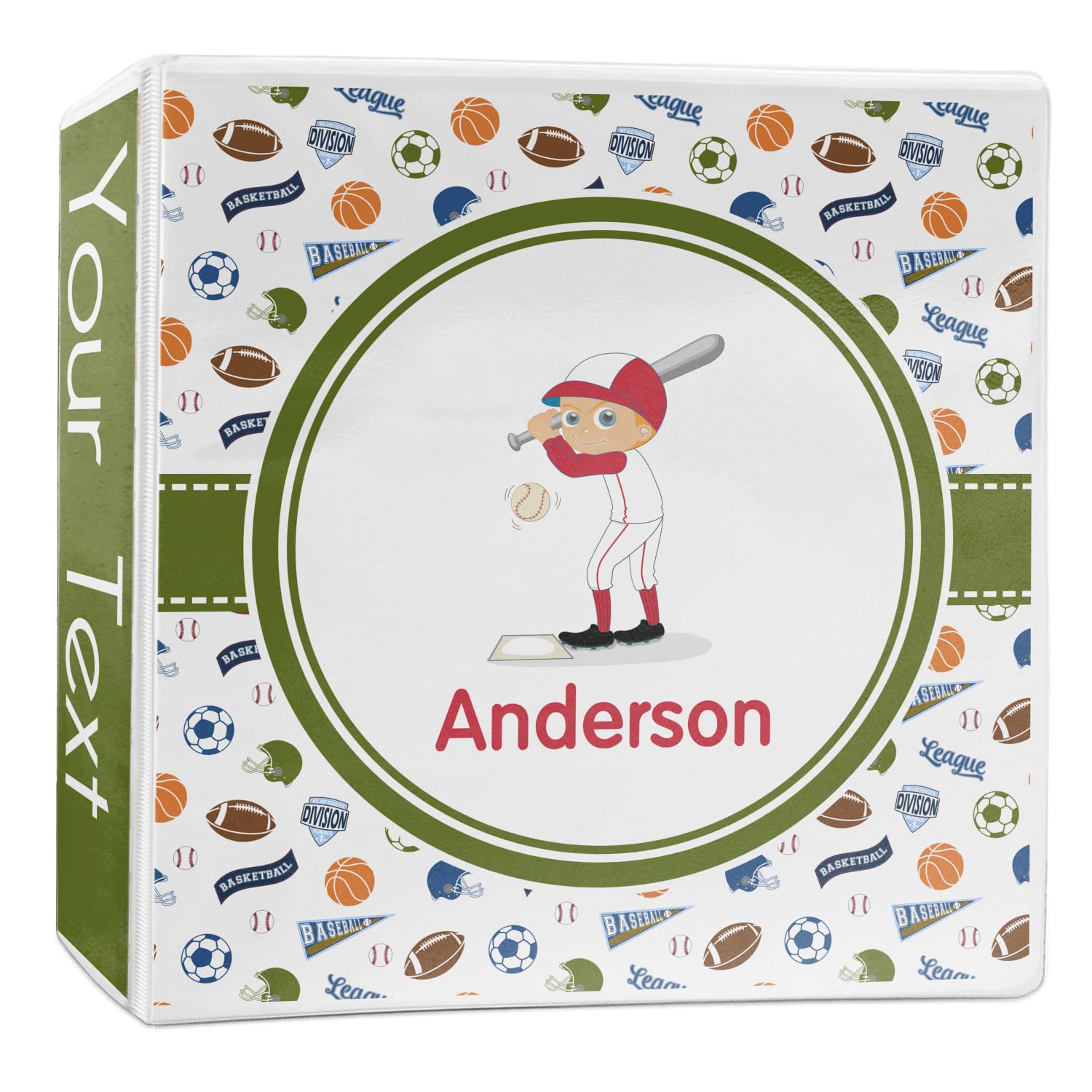 Personalized Sports 3-Ring Binder - 2 inch