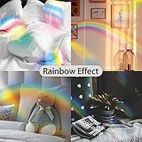 Vista 3 de PLIGREAT 56 calcomanías de ventana de hojas de arco iris, calcomanías estáticas de verano para ventana, a prueba de golpes, calcomanías de alerta