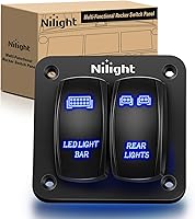 Vista 1 de Nilight 90104B - Barra de luz LED trasera láser de aluminio de 2 velocidades con interruptor basculante a palanca precableado de encendido y apagado