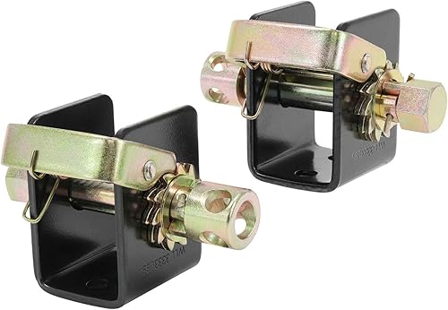 Miniatura 4 de Mytee Products Cabrestante de amarre de 2 pulgadas (1 izquierda, 1 derecha) Perno en la soldadura en la pista de amarre de remolque Dolly Correa de