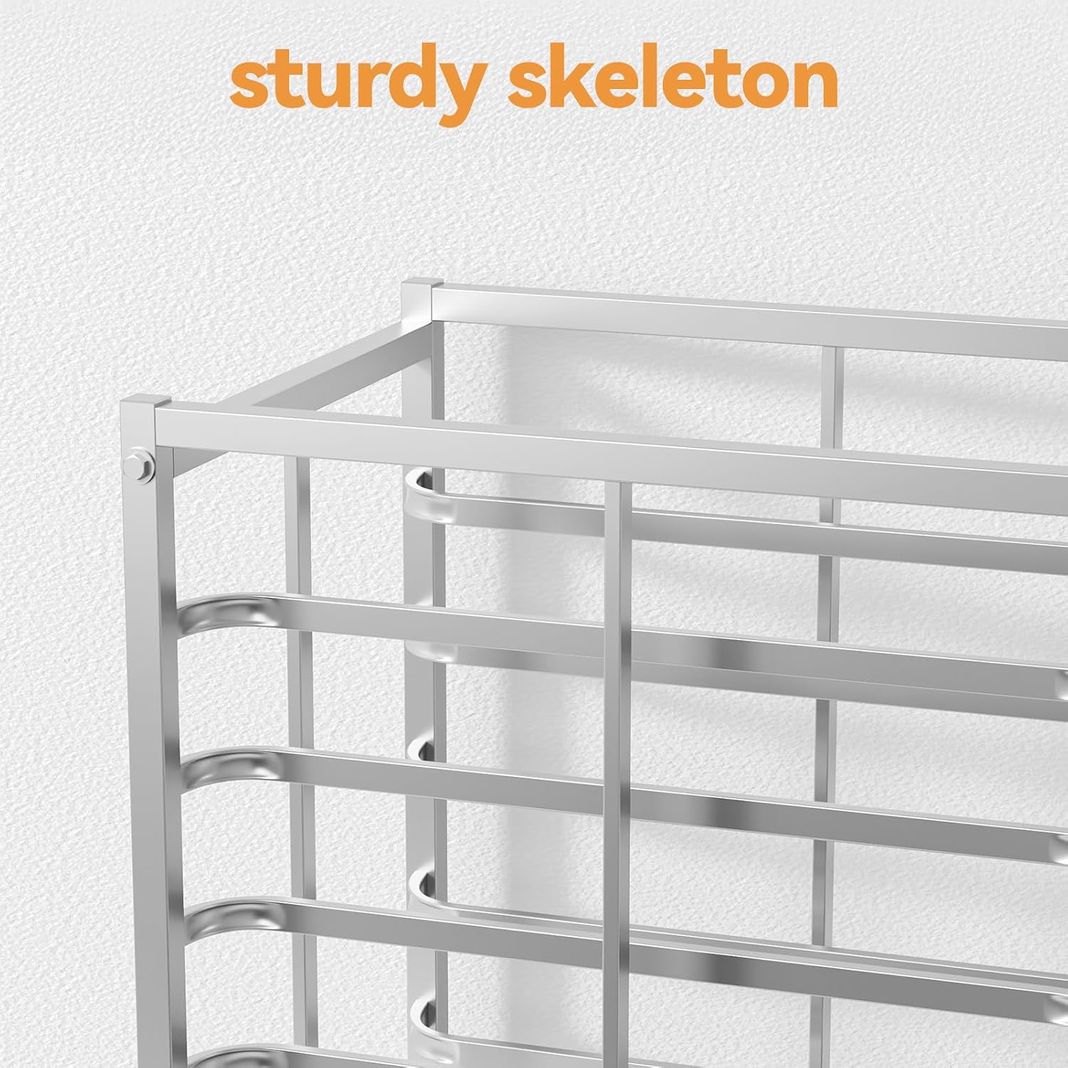 10-Tier Bun Pan Rack with Wheels,Commercial Stainless Steel Baking Racks for Half & Full Sheet , Movable & Detachable Speed Rack for Oven Bread Pastry, 33lbs per Shelf, for Home Kitchen (Silver)