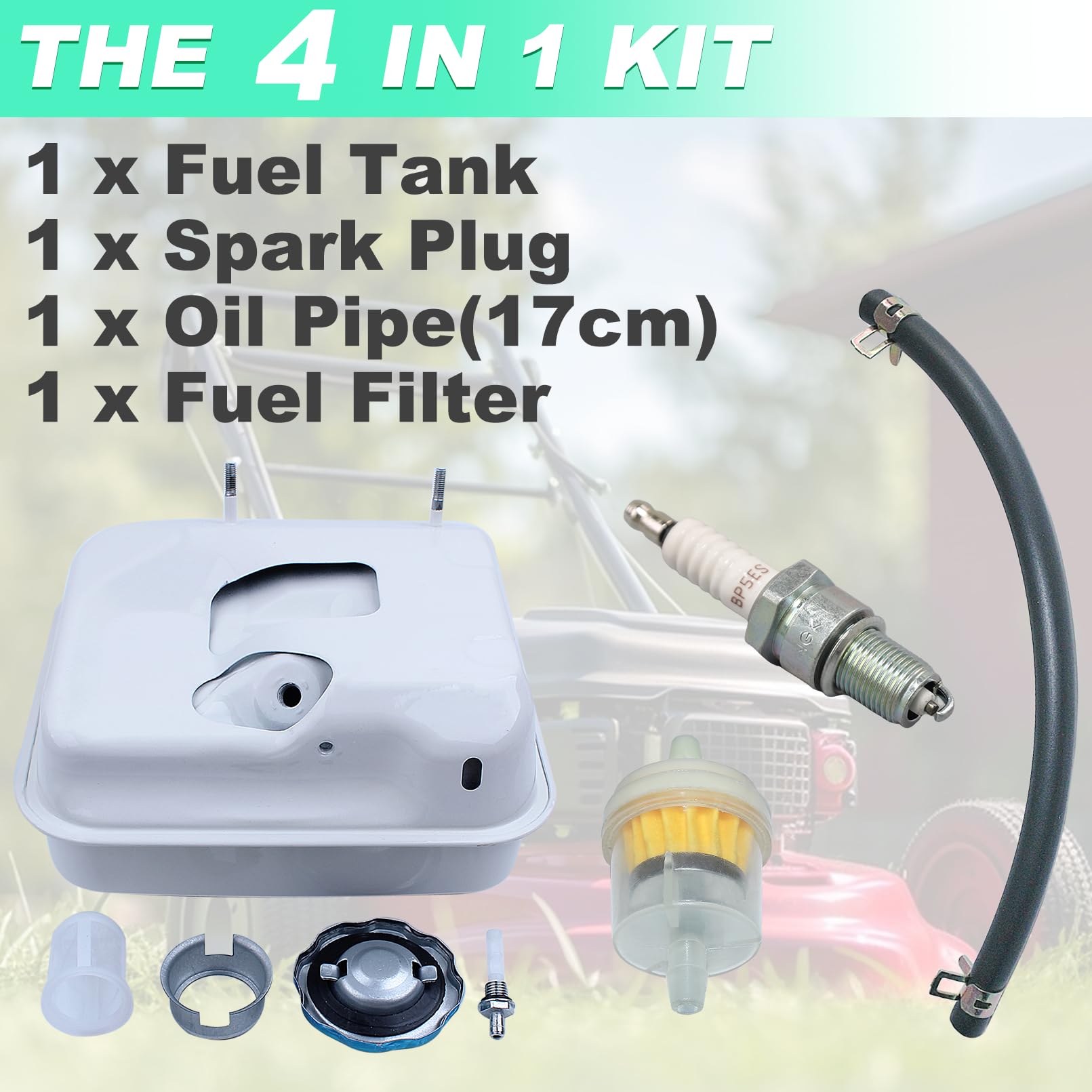 Adefol Serbatoio Benzina per Honda GX140/GX160/GX200 5.5Hp/6.5Hp, Plastica, Nuovo, Compatibile con Attrezzatura per Motori Esterni, Serbatoio per Motore