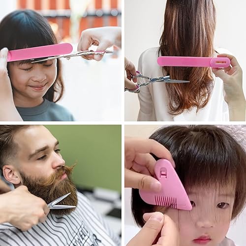 Miniatura 8 de Kit de corte de cabello para cortar cabello en casa, tijeras de cabello, recortadora de puntas abiertas, clips de flequillo, herramientas