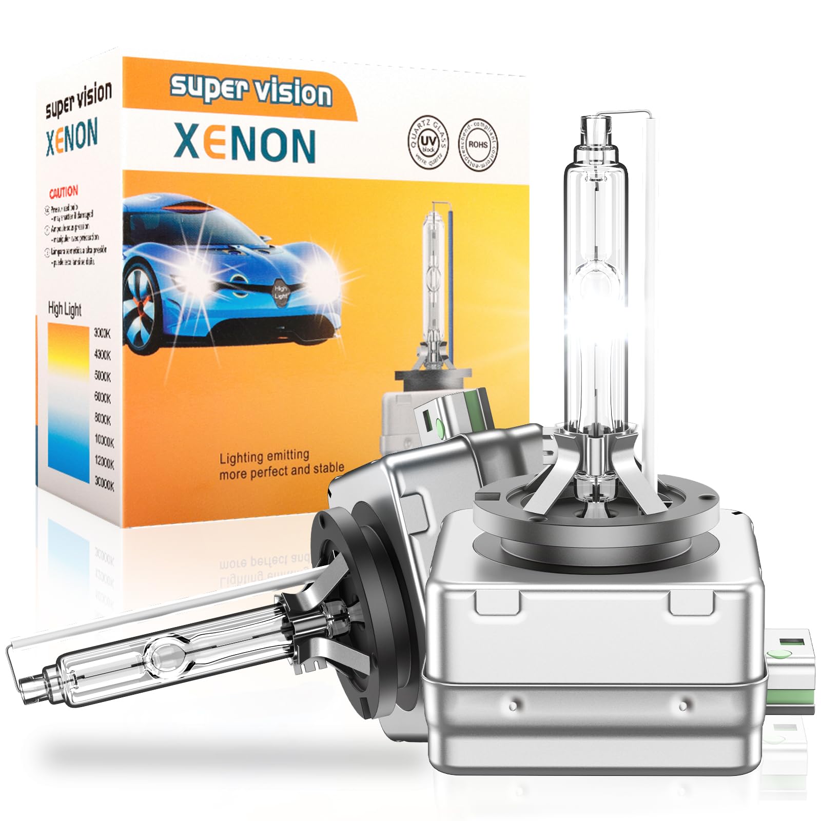 Amazon.com: SENROBO D3S HID Xenon Headlight Bulbs,6000K Cool White