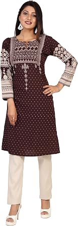Maple Clothing Indian Kurtis for Women Long Poly Silk Kurta India Tunic Tops