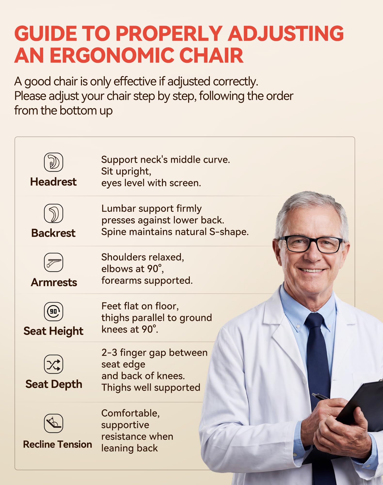 SIHOO B100 PRO Ergonomic Mesh Office Chair with Footrest view 9