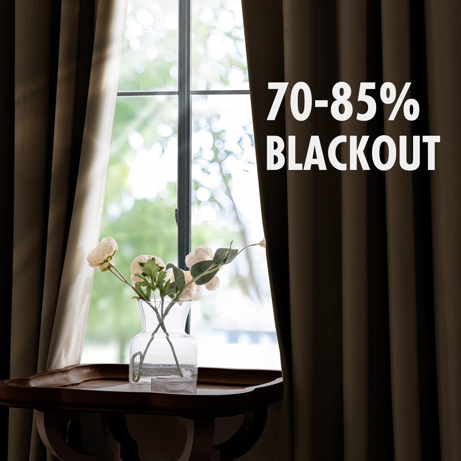 EMEMA Samtvorhang 2er Set - Blickdicht 260x140 Cm In Beige