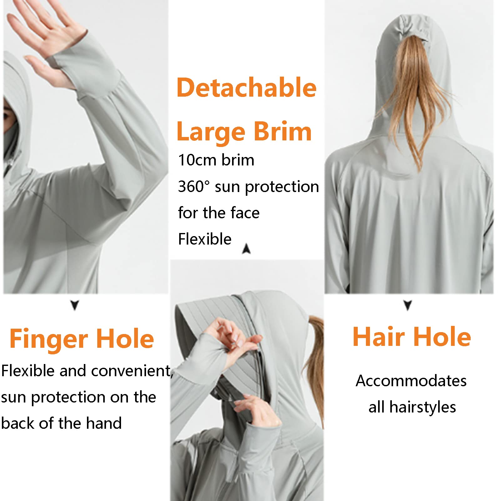 Giacca Estiva Rolanko Per Ragazze - Manica Lunga Con Fori Pollici, Protezione Solare, Asciugatura Rapida - Foto 11