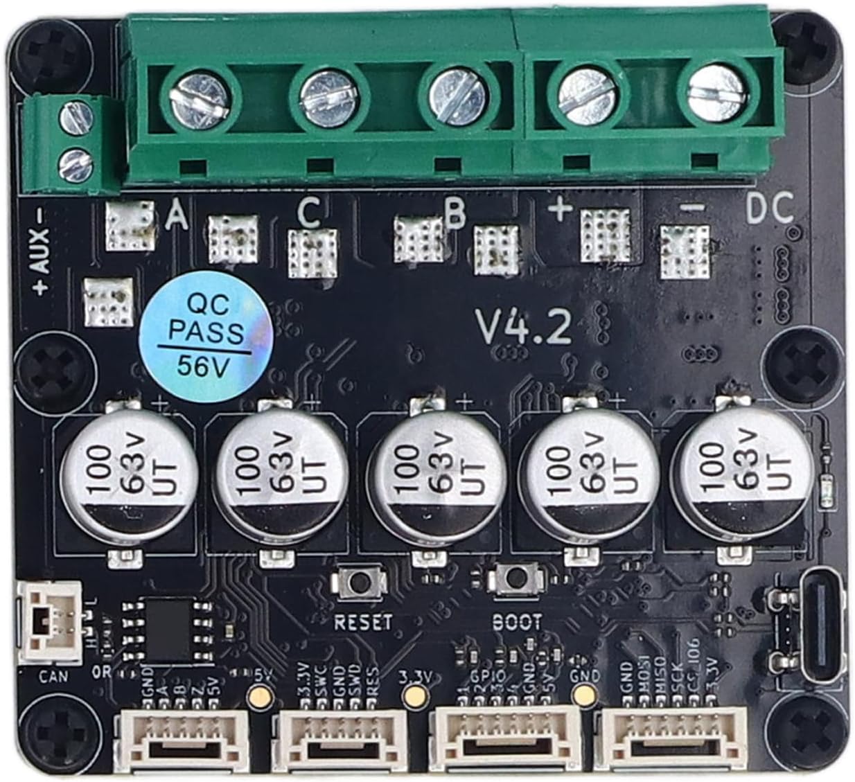 Brushless Servo Motor Controller ODESC V4.2 High Current Driver Board 8‑56V 120A for Robotic Milling Machines