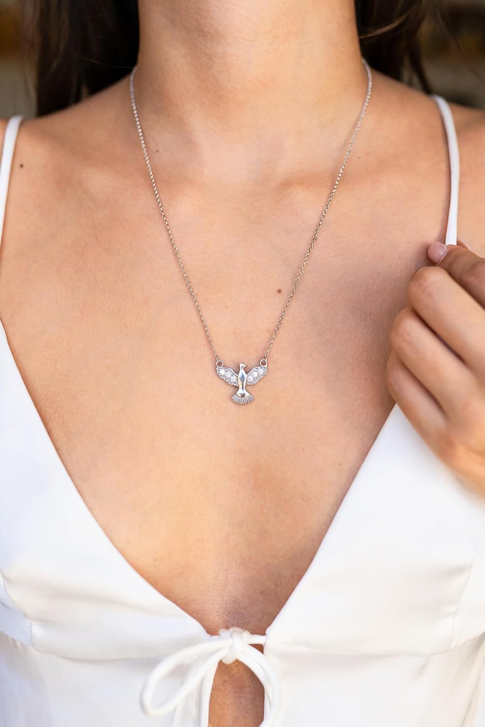 Phoenix Necklace, Mockingbird Necklace, Bird Necklace, Bird Pendant, 925 Silver Necklace, Handmade Jewelry, Resilience Necklace, Gift for Her, Gift for Him - Image 2