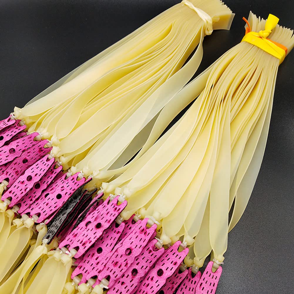 Fasce di ricambio per fionda da 0,7 ~ 1,5 mm, fionda piatta e professionale, elastici per sport all'aria aperta, 50 pezzi