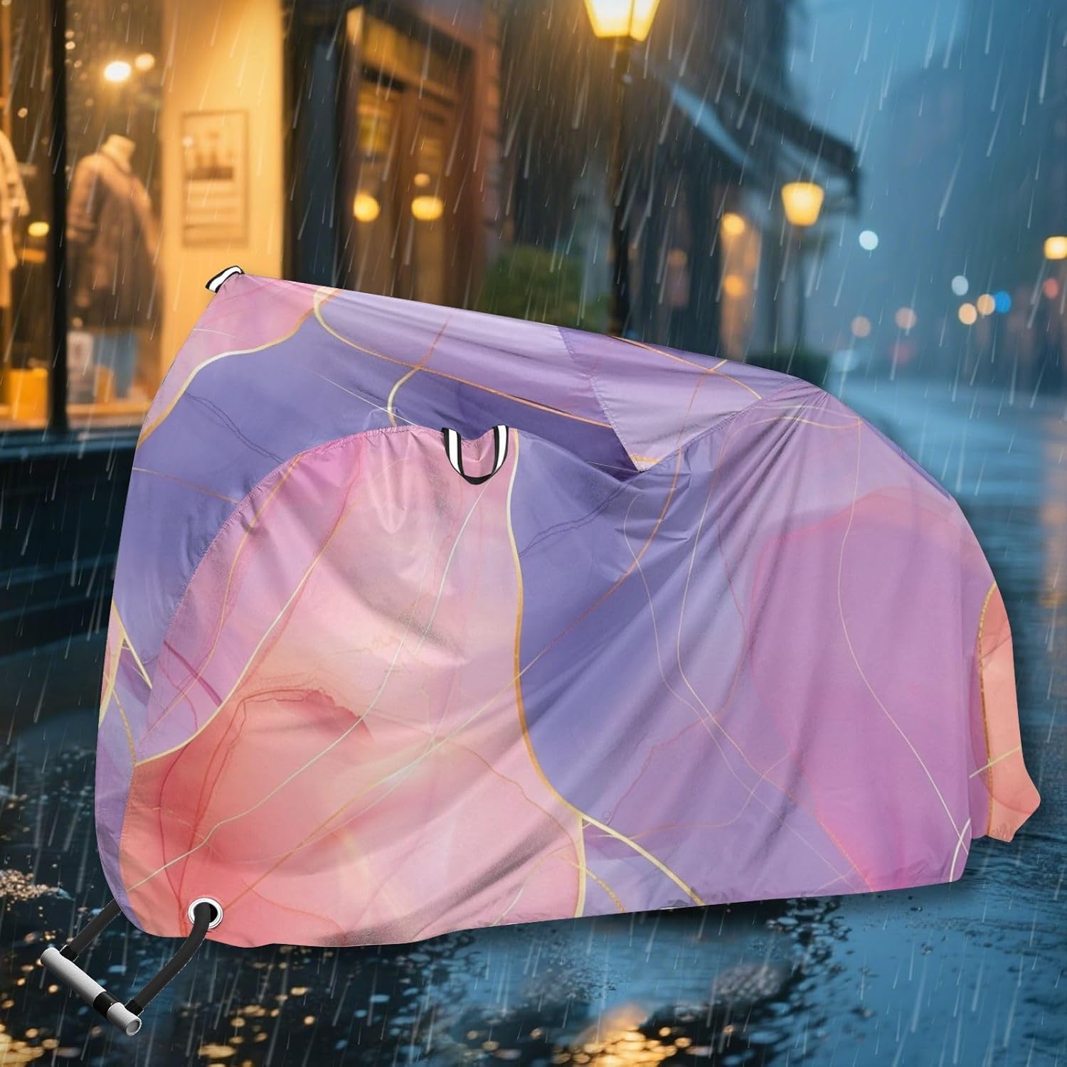 Marble Grain Cover for Bike Uv Resistant Motorcycle Cover Bikes Storage