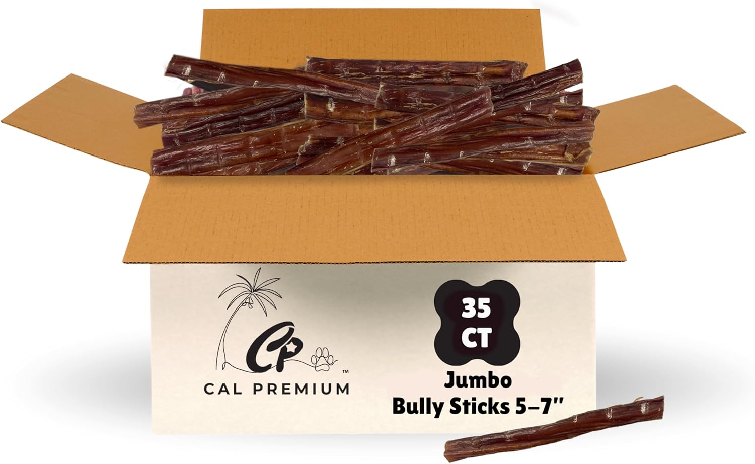 Natural Jumbo Bully Sticks for Dogs, 4-6 inch, 35 Counts, 100% USA Sourced & Made, Single Ingredient, Aggressive Chewer, Healthy Long Lasting Treats (Package May Vary)