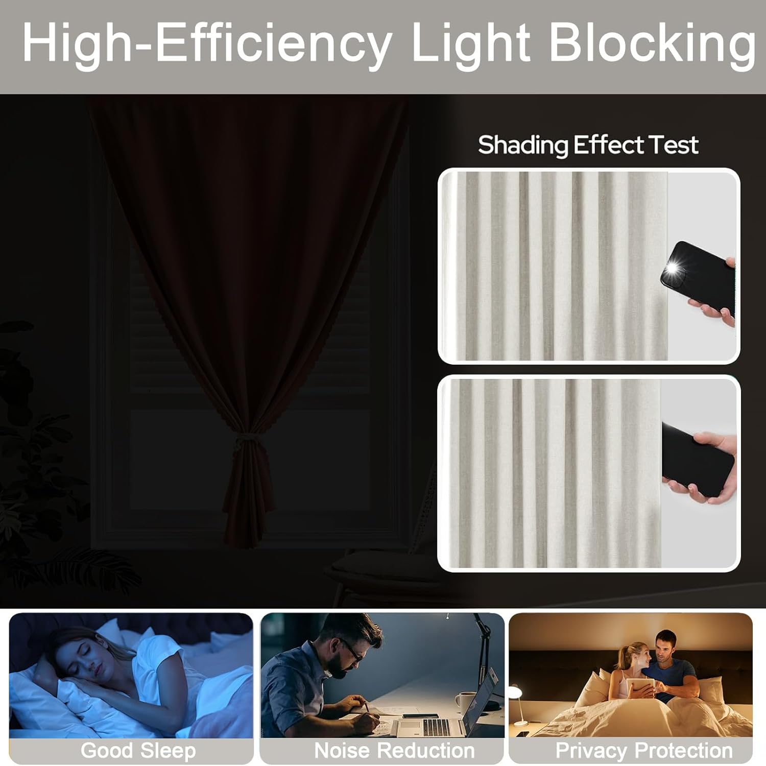 Adhesive Blackout Curtains, Portable Blackout Curtains, Curtains No Rod Needed, Easy to Clean, 100% Blackout for Privacy Protection, Stick on Blinds (Light Beige - W35 × L72 in)
