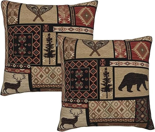Juego de 2 fundas de almohada cuadradas de 18 x 18 pulgadas, fundas de almohada decorativas de terciopelo suave, fundas de cojín cuadradas (17.7 x