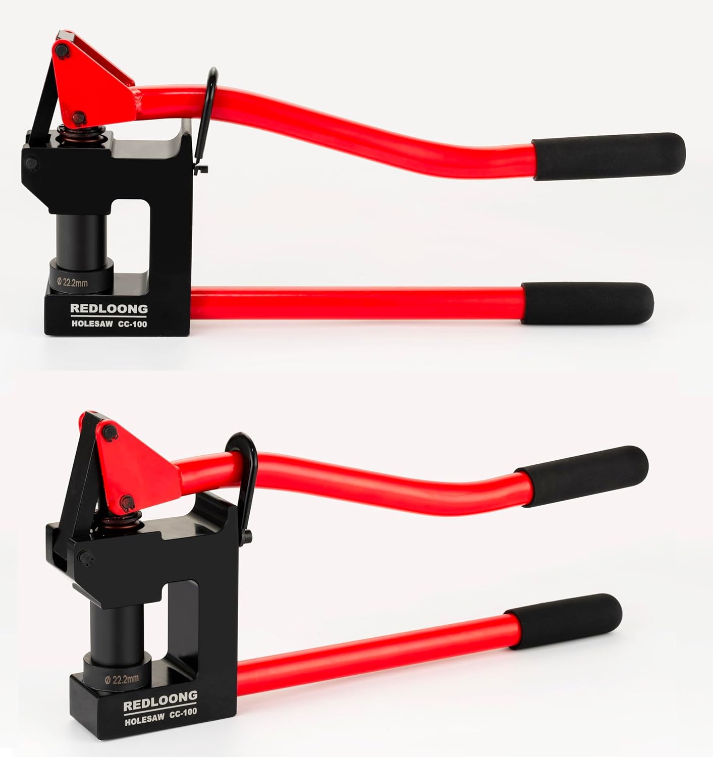 Manual Lever Sheet Metal Stud Punch 20GA with (7/8" and 1-11/32") Manual Knockout Hole Punch Driver Kits Conduit Hole Cutter Set KO Tool