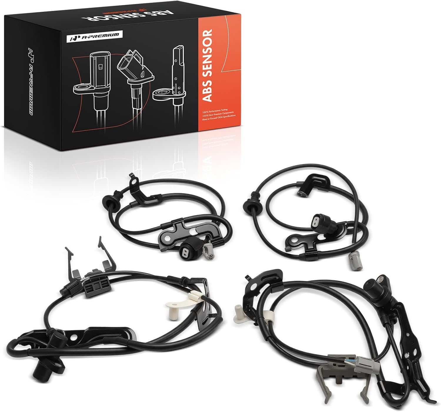 A-Premium 4PCS Front & Rear ABS Wheel Speed Sensor Compatible with Toyota & Lexus Models - Camry/ES350 2007 2008 2009