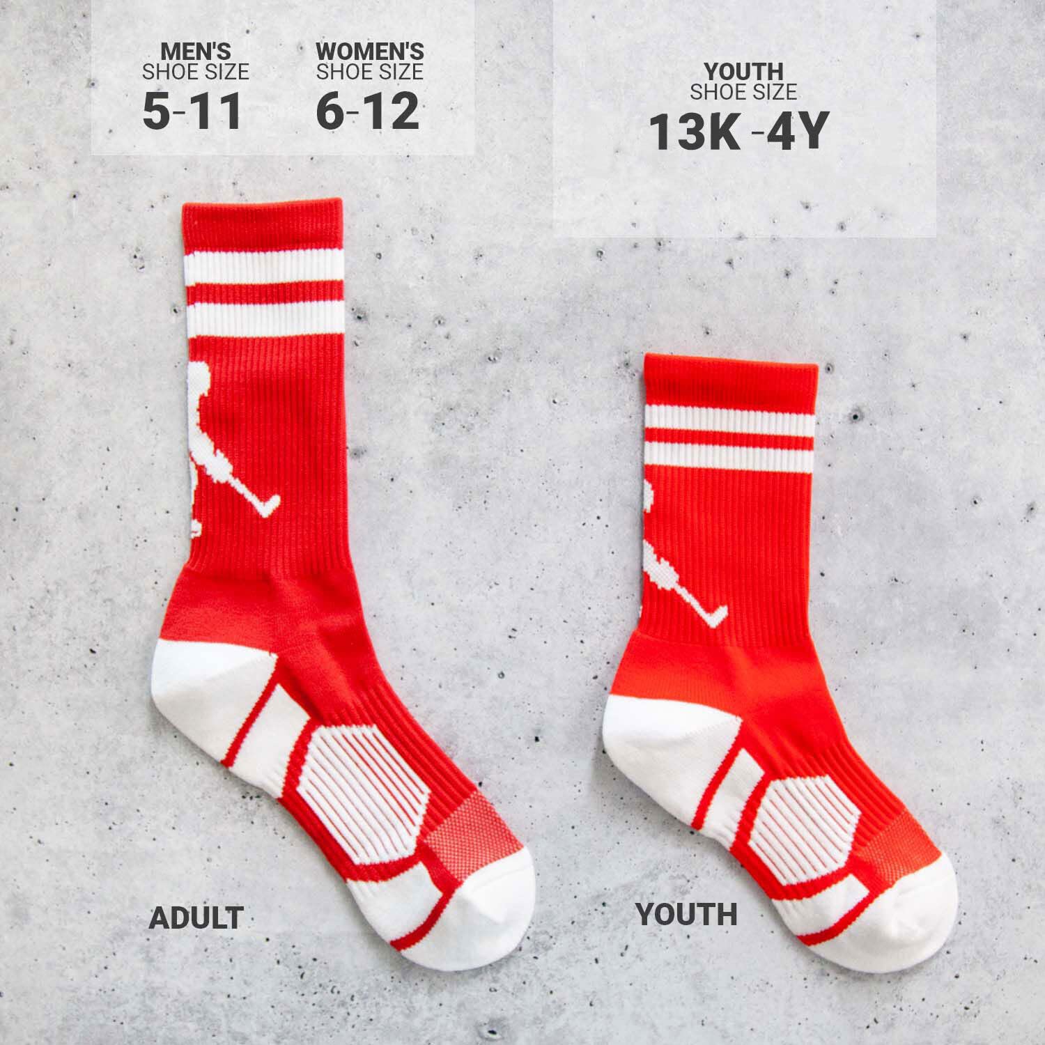 ChalkTalkSPORTS Hockey Performance Crew-Socken – Jugendliche und Erwachsene – mehrere Farben – wadenlang