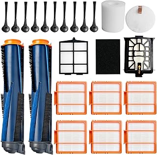 22Pcs Replacement Part Accessories Kit Compatible with Shark AI Robot Vacuum AV2501S AV2501AE RV2502AE RV2520AOUS AV2510AOUS AV2511AE RV2610WA RV2610WD with 1 Main Brush,6 Filters,1 Foam Filt