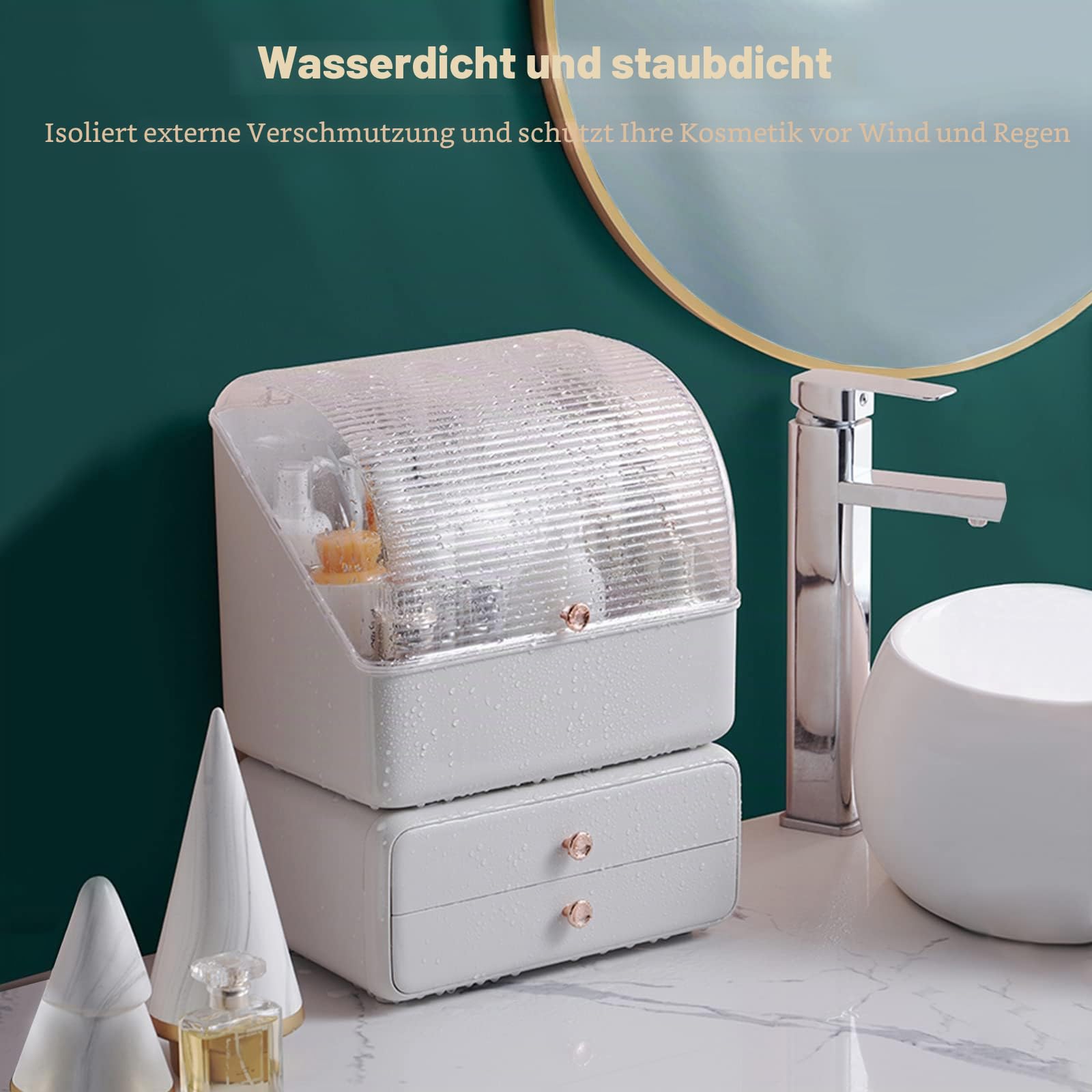 Galatée Staubschutz, Organizer, Make-up, Büro, Schubladen, Schmuck, Kunststoff, Aufbewahrungsbox, Kosmetik, verschiedene Behälter