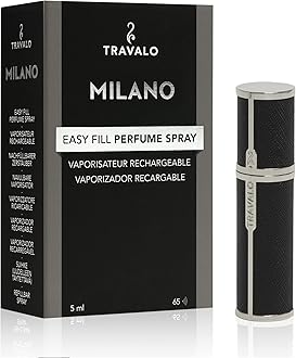 Travalo Milano Luxurious Portable Refillable Fragrance Atomizer, Black