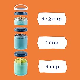 Whiskware Disney Pixar Stackable Snack Containers for Kids, 3 Stackable Snack Cups for School and Travel, Finding Nemo with Nemo and Dory