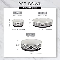 Vista 9 de Bone Dry Paw & Patch - Colección de mascotas de cerámica, juego pequeño, 4.25x2 pulgadas, azul náutico, 2 piezas