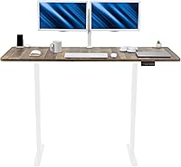 Vista 65 de VIVO DESK-KIT-E2B1B - Escritorio eléctrico de pie con motor doble, ajuste de altura de memoria, serie E2B, marco negro superior negro, DESK-KIT-E2B1B
