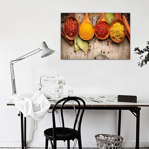 Vista 301 de Arte de decoración de pared para comedor, cocina, cocina, comedor, especias, verduras, cocina, comedor, decoración de pared, pintura artística