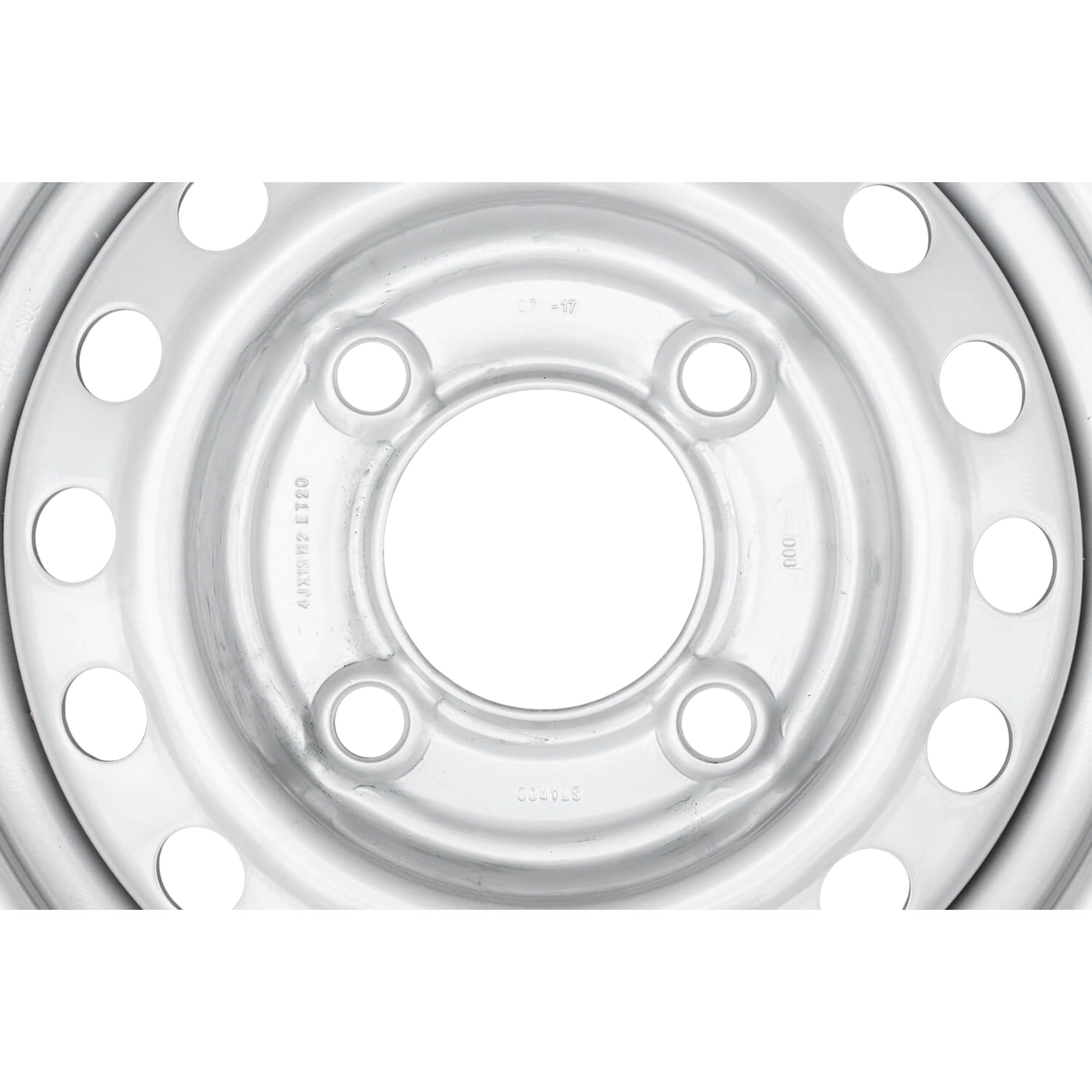 STARCO Llanta de Acero 13 Pulgadas para Remolque Ligero 4Jx13 4x130 ET20, Rueda de Alta Estabilidad con Capacidad de Carga de 450 kg, Perfil H2 Doble Joroba