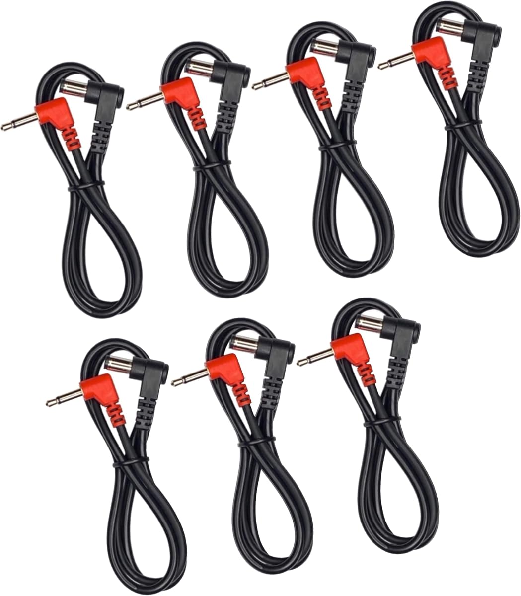 (7) Paquete de cables de alimentación del pedal de efectos para usar con la fuente de alimentación Dunlop DC Brick
