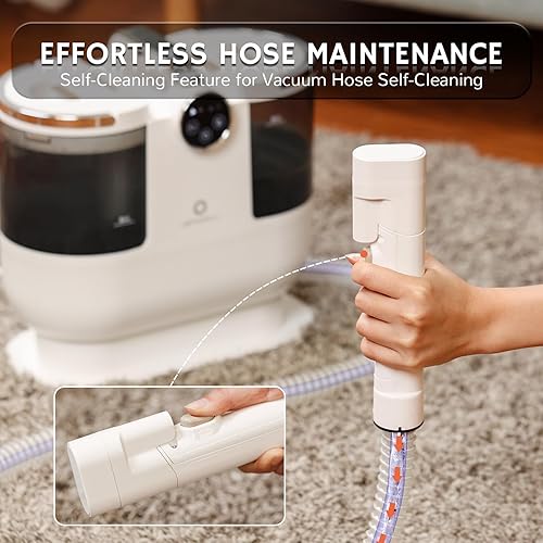 Miniatura 6 de Airthereal Limpiador de manchas de tapicería portátil, máquina limpiadora de alfombras de calefacción instantánea, máquina de champú con