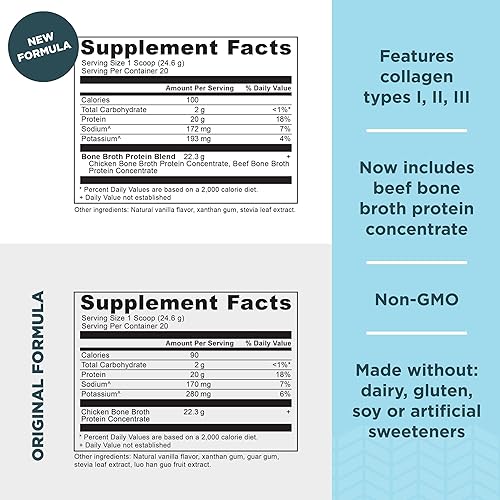 Miniatura 3 de Ancient Nutrition Polvo de proteína de caldo de hueso de res, caramelo salado, 20 porciones + polvo de proteína de caldo de hueso, vainilla, 20