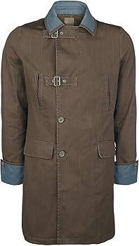Amazon.com: Musterbrand Dragon Age Men Trench Coat Varric Brown XS