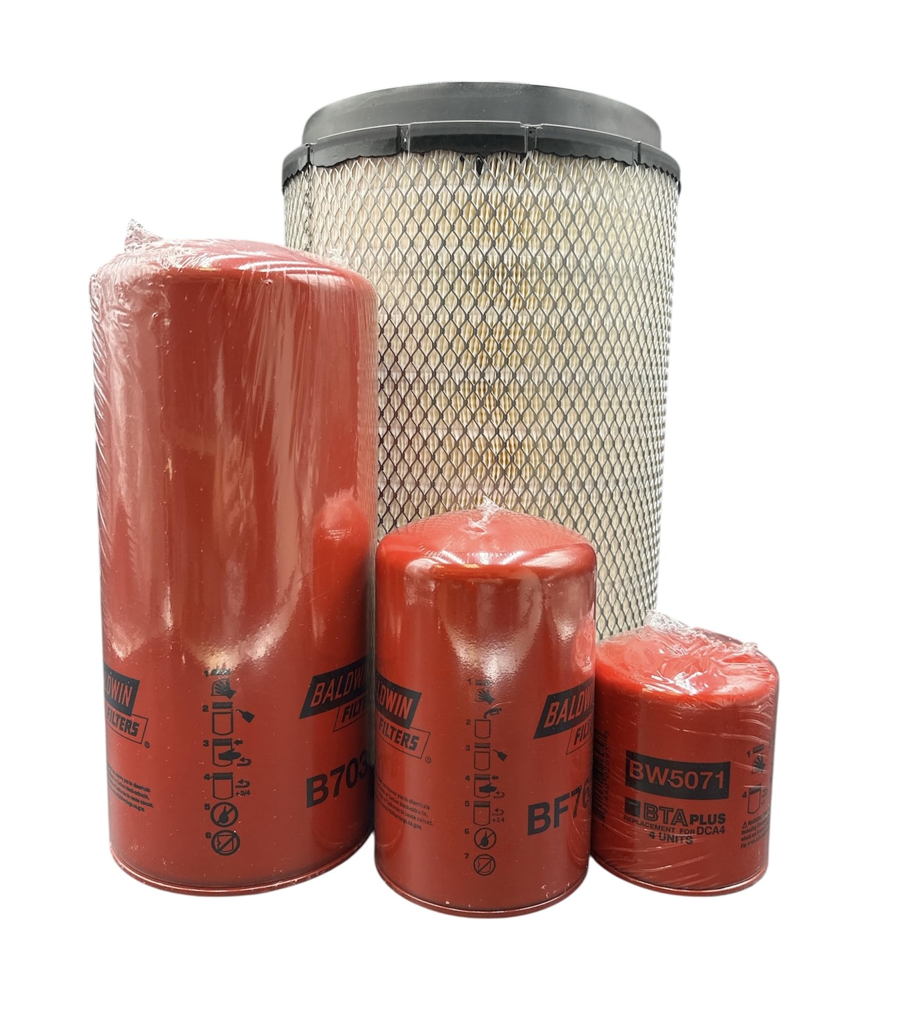 P&F Filter Kit Fits International DT466E Lube-Fuel-Air-Coolant