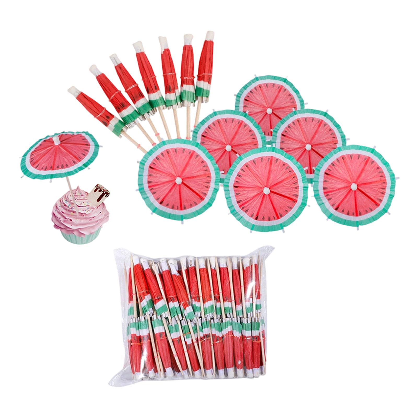 Tsophreniq Of 100 Colorful Paper Umbrella Picks Fruit Skewers for Cocktails Party Decorations and Drink Garnishes Drink Decorations