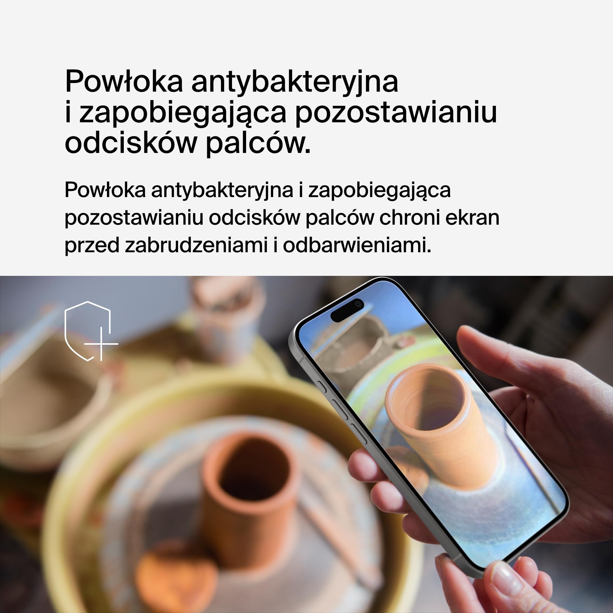 Belkin ScreenForce TemperedGlass Powlekane szkło ochronne, hartowane do iPhone’a 15 Pro, cienkie, przejrzyste, odporne na zarysowania, z ramką Easy Align do mocowania bez pęcherzyków powietrza