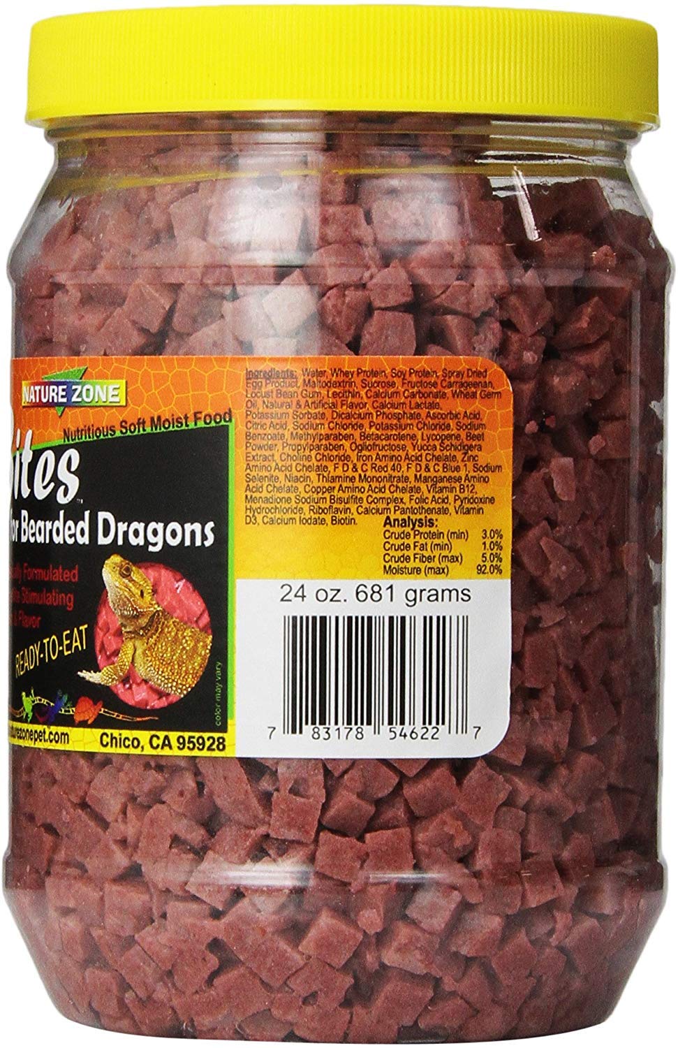 Nature Zone Bearded Dragon Bites Nutritious Soft Moist Pet Food 24 oz - 2 Pack