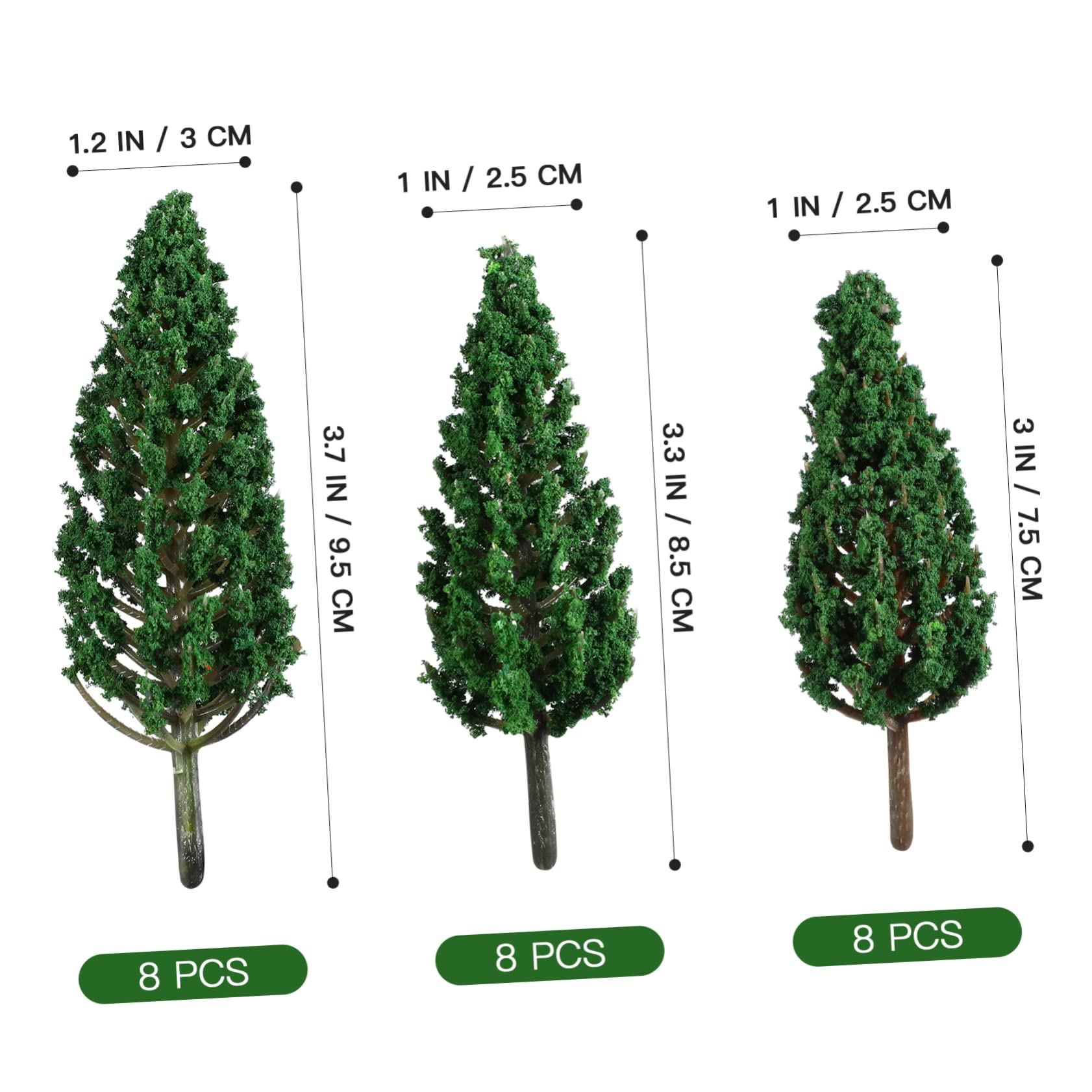 SEWACC 120piezas Árboles para Dioramas y Decoración Escénica De De Árboles para Trenes y Maquetas Variedad