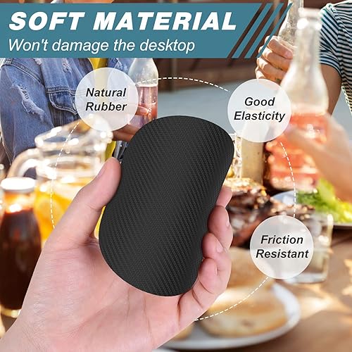 Miniatura 6 de Nipichsha Posavasos para bebidas, juego de 6 posavasos de goma absorbente con respaldo antideslizante, bonitos posavasos para tazas, cocina,