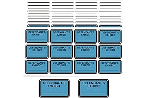 Exhibit Stickers Legal: Accurately Reflect Legal Proceedings with Vibrant Blue Exhibit Stickers