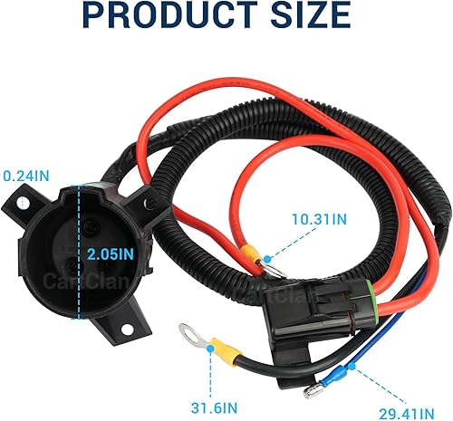 Miniatura 6 de CartClan Receptáculo DC del cargador del carro de golf para 2014-UP Club Car PrecedentTempo Electric OEM # 105137401