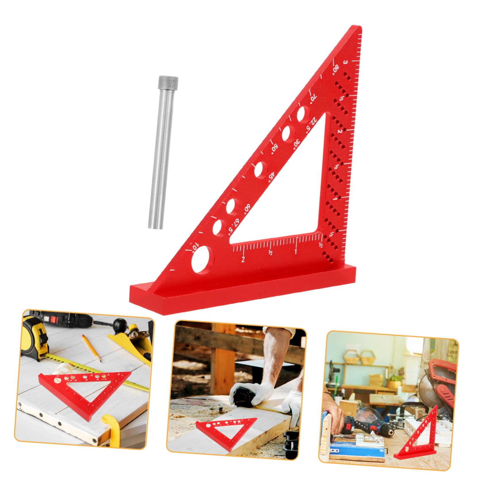 2 Pezzi Righello per Misurazione Strumento Portatile Falegnameria Precisione Alta e Design Compatto per Utilizzo Professionale e Hobbistico