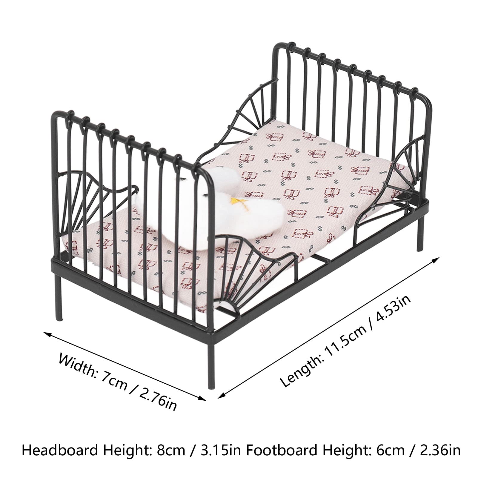 Mini Lit pour Canapé Poupée pour Chambre Lit de Poupée Mignon avec Couverture pour Poupée de 17cm Maison de Poupée pour Ou Collectionneurs